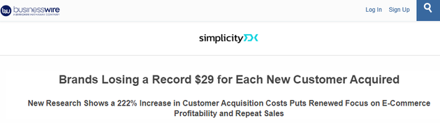 &ldquo;8年時(shí)間里獲客成本上漲了222%&rdquo; &nbsp;美國(guó)商業(yè)<a href=http://m.yw66688.cn/zixun/ target=_blank class=infotextkey>資訊</a>報(bào)道截圖