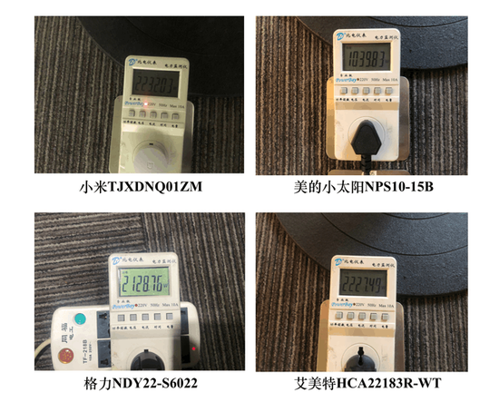  四款產(chǎn)品最大功率展示